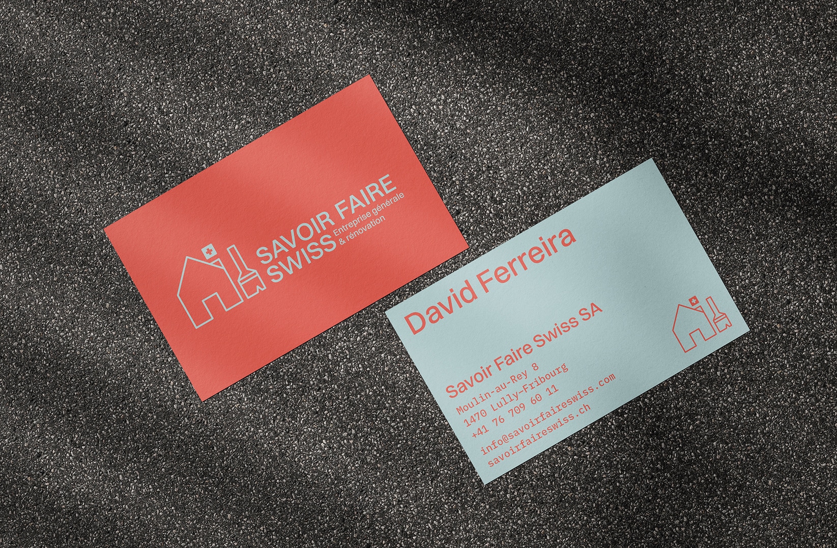 Seconde composition de cartes de visite Savoir Faire Swiss.